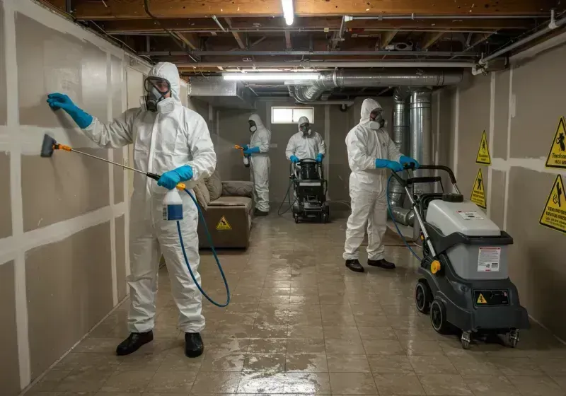 Basement Moisture Removal and Structural Drying process in Johnstown, CO